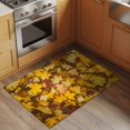 thumbnail image 2 of 2x3 Ft Entryway Area Rug, Fall Maple Leaves Kitchen Rug Runner Washable Floor Mat, Autumn Orange Deciduous Pastoral Non Slip Indoor Door Mat Throw Carpet for Bathroom Living Room Bedroom, 2 of 8
