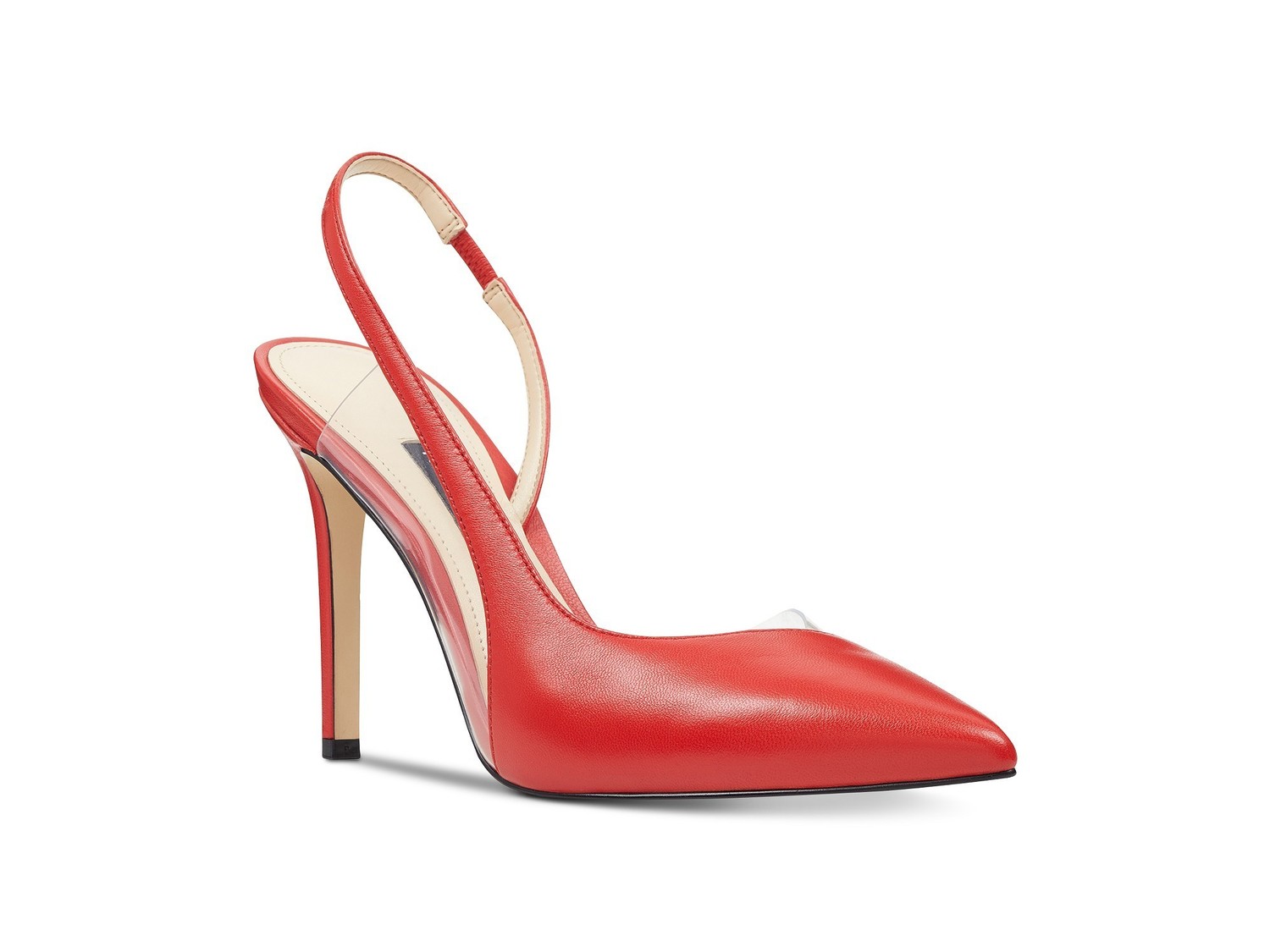 nine west toffee vinyl slingback pumps