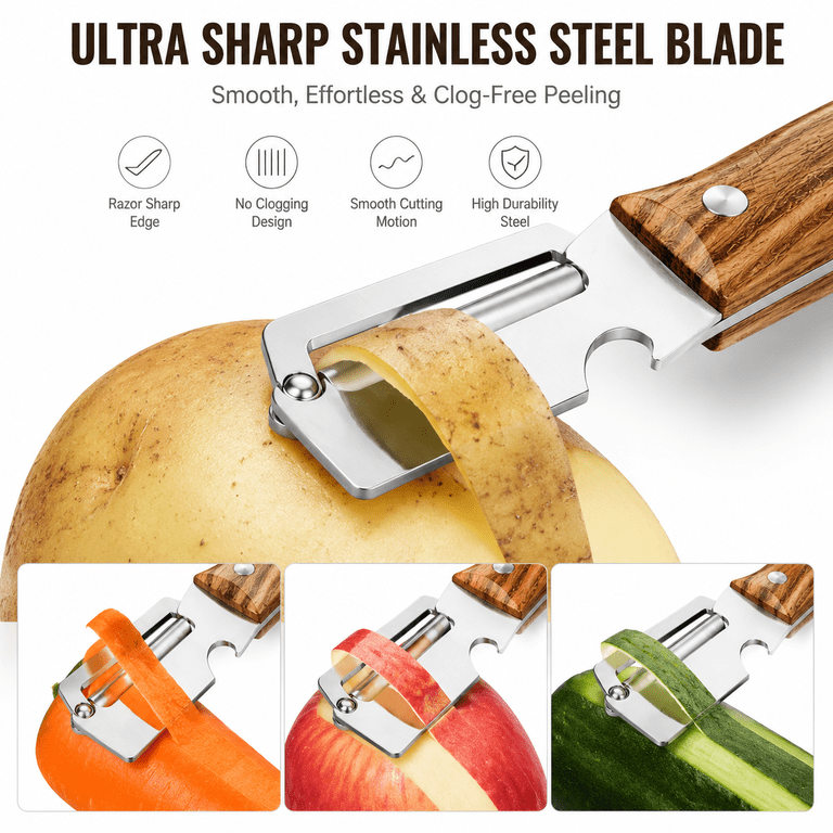 NIUTA 2-Pack Vegetable Peeler, 2-in-1 with Julienne Cutter photo 5