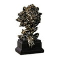 thumbnail image 5 of deevoka Lion Head Statue Crafts Handcarved Tabletop Ornament Animal Sculpture for Living, 5 of 9