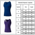 thumbnail image 2 of Camiseta sin mangas de compresión para hombre, capa base de verano, chaleco deportivo para gimnasio, TeePurpleXL, 2 of 2