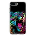 thumbnail image 1 of MUNDAZE Apple iPhone 7/8 Plus Néon Arc-en-Ciel Lumineux Léopard Coloré Antichoc Hybride Transparent Étui de Protection, 1 of 6