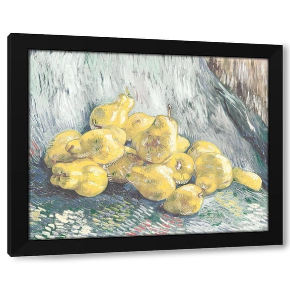 Stellar Design Studio 14x12 Black Modern Wood Framed Wall Art Titled - Pile of Pears