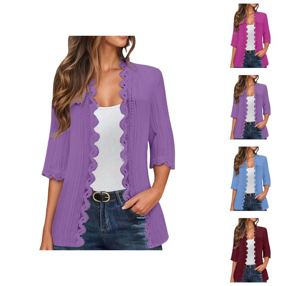 Women's Cardigan Open Front Lightweight Loose Fit Summer Outerwear Casual Wear With Hollow Design For Daily Use Cardigan Sweaters for Women