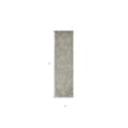 thumbnail image 4 of 8' Gray And Taupe Abstract Hand Woven Runner Rug, 4 of 5