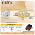 thumbnail image 6 of Yndra Heart Moissanite Ring Set for Women, 2PCS Stackable Wedding Ring Set,18K Gold Plated Promise Rings,Dainty Engagement Jewelry Gift for Her Size 7, 6 of 9