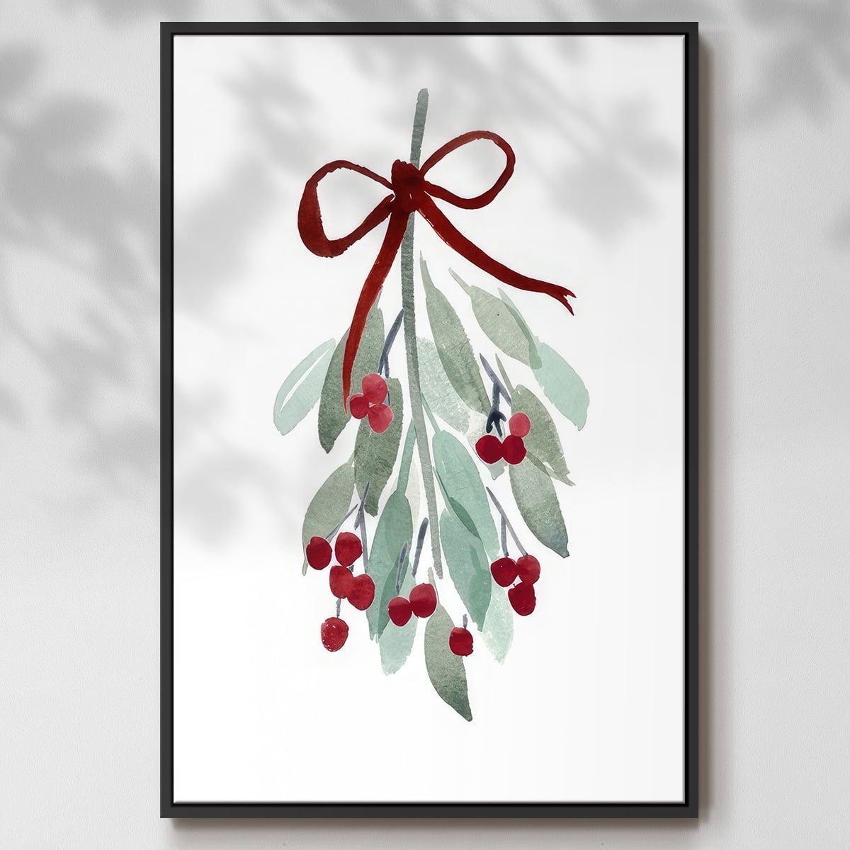 Come Across I - Framed Gallery Wrapped Holiday Canvas - 17 x 25 - Black Frame