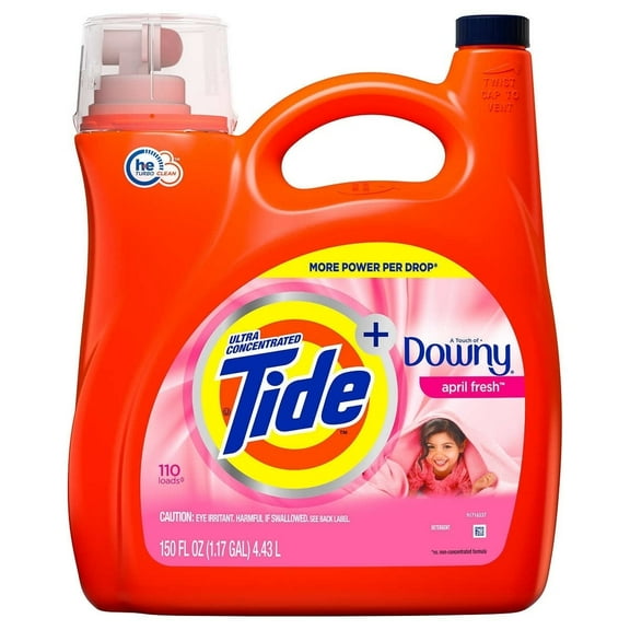 Tide with Downy Liquid Laundry Detergent April Fresh 150 Fl Oz (110 Loads)