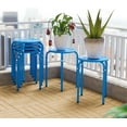 thumbnail image 6 of VINGLI 17.7in Metal Stackable Stools Portable Stacking Chairs Nesting Stool Decoration Round Stools Pack of 6 for Home Outdoor Indoor Office (Blue-Metal), 6 of 12
