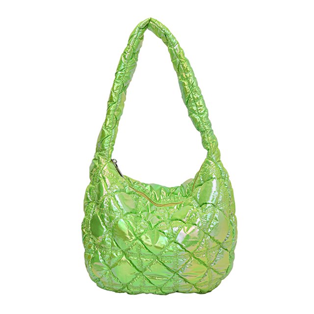 Para Mujer Acolchada Algodón Acolchado Informal Bolsas para Axilas para Mujer (verde)