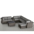 thumbnail image 2 of Living Source International 10-Piece Wicker / Rattan Sectional Set in Gray, 2 of 3