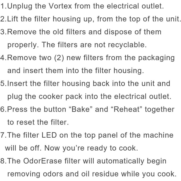 10PCS Replacement Odor Erase Air Filters for Instant Pot Air Fryer Vortex  Plus 6QT