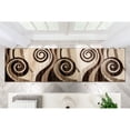 thumbnail image 5 of Desert Swirl Brown & Beige Modern 2x7 ( 2' x 7' Runner ) Geometric Comfy Casual Spiral Hand Carved Area Rug Easy to Clean Stain Fade Resistant Contemporary Thick Soft Plush Living Dining Room Rug, 5 of 8