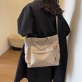 thumbnail image 2 of CGCBAG Bolso de mano de lona de gran capacidad para mujer, sencillo, sólido, informal, para ir al trabajo, estético, cruzado, 2 of 5