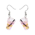 thumbnail image 2 of Deeceymbur Funny Exaggerated Fruit Tea Lemon Theme Earrings Resin Crystal Tassel Dangle for Women Party Club Costume Accessories Eye Catching Fashion, 2 of 5