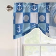 thumbnail image 5 of Tie Up Valances for Windows, Funny Panda Adjustable Valance Curtains Window Treatment for Living Room, Cute Art Modern Lovely Animals on Showering Blue Rod Pocket Kitchen Curtains 60x18 Inch, 5 of 9