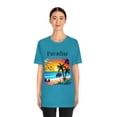 thumbnail image 4 of Paradise Unisex Jersey Short Sleeve Tee Beach Palms Ocean, 4 of 8