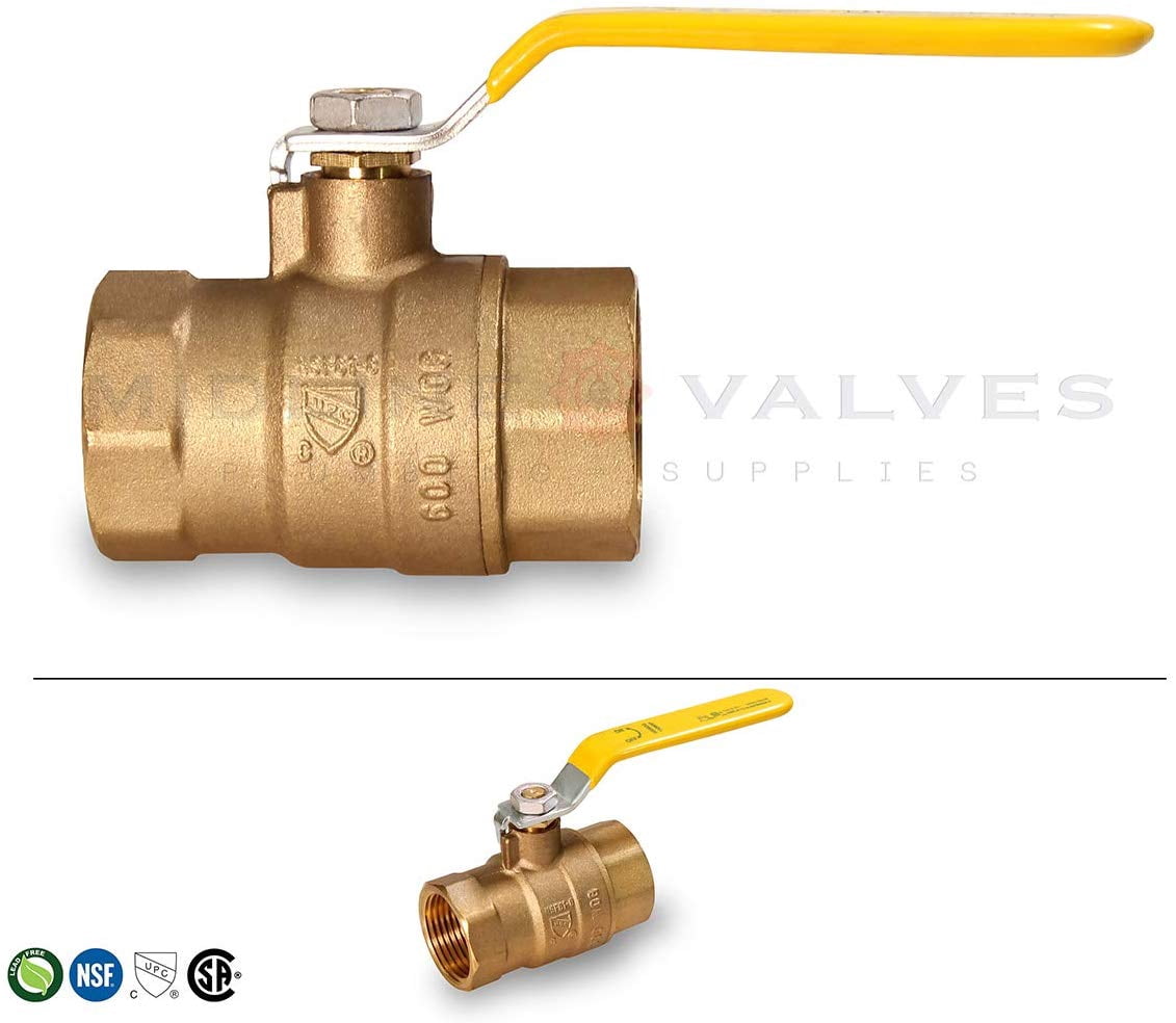 3/4 in. FIP x 3/4 in. FIP Premium Brass Full Port Ball Valve (10 Pack)