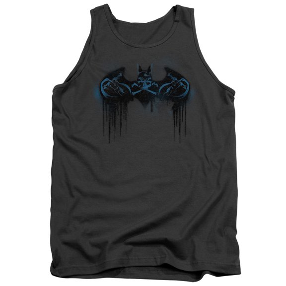Batman Run Away Adult Tank Top Charcoal