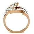thumbnail image 3 of Luxe Jewelry Designs Women's Rose Gold Ion Plated Ring with Top Grade Crystal - Size 10 (Pack of 2), 3 of 4