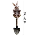 thumbnail image 3 of Rabbit On Shovel Resin Insert Plaque Decoration Ornament Home Patios Outdoor Rabbit, 3 of 5