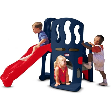 Little Tikes Hide & Slide Climber, Blue & Red - Climbing Toy and Slide for Kids Ages 2 to 6