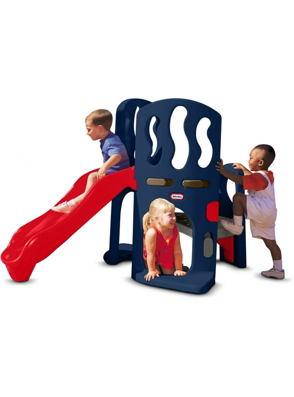 Little Tikes Hide & Slide Climber, Blue & Red - Climbing Toy and Slide for Kids Ages 2 to 6