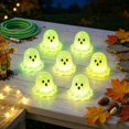 thumbnail image 5 of 2Pcs Luminous Resin Figurines, Halloween Diy Craft Decorations Mini Ghost Figures Glow In The Dark Tiny Statue For Party Home Tabletop Dollhouse Decor, 5 of 7