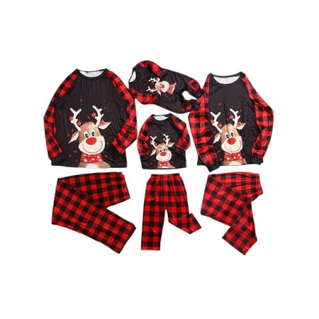 

Family Christmas Pjs Matching Sets Baby Christmas Matching Jammies for Adults and Kids Holiday Xmas Sleepwear Set Men Women Grey Black