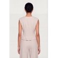 thumbnail image 4 of Women's Metallic Button Front Crepe Knit Waistcoat, 4 of 4