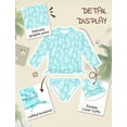 thumbnail image 4 of weVSwe Girls Rash Guard Swimsuit Rare Hem Cuffs Bathing Suit UPF 50+ Protection, 4 of 6