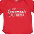 thumbnail image 4 of Inktastic From Sacramento California in White Distressed Text Boys or Girls Long Sleeve Baby Bodysuit, 4 of 5