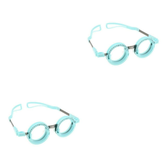 Dalazy Adult Optical Trial Lens Frame Eyeglasses Optometry Tool Optician Optic Blue 62mm 2Set