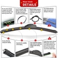 thumbnail image 3 of LAICAIW RAINTOK Windshield Wiper Blades Replacement for Kia Niro 2017 2018 2019 2020 Original Factory Quality Front Rear Wipers Blade Set for My Car-26" 16" 12" (Pack of 3), 3 of 7