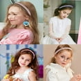 thumbnail image 5 of 6 Pack Girls Headbands Glitter Kids Headbands Bow/Heart/Star Headbands Sweet Hairband For Toddler/Girls/Teens, 5 of 6