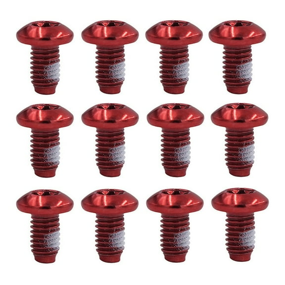 DEYISI 12Pcs M5 X 9mm T25 Bicycle Screws MTB Road Mountain Bike Disc Brake Rotor Bolts