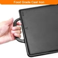 thumbnail image 6 of Uscover Cast Iron Double Play Reversible Grill/Griddle with Handles for Gas Grills and Stove Top,15"x9" Rectangular Nonstick Cast Iron Grill Pan,Black, 6 of 13