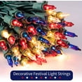 thumbnail image 3 of Minetom Red White Blue Christmas Lights Green Wire - 100 Count 4th July Decoration Patriotic Mini String Lights Waterproof for Indoor Outdoor Xmas Holiday Party Patio Independence Day Decoration, 3 of 10