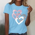 thumbnail image 2 of Sentmoon T-Shirts pour Femmes Hauts de Sortie pour Femmes Mode Décontractée pour Dames T-Shirt Imprimé Col Rond à Manches Courtes Ravissant pour l'Été et Temps Chaud TG, 2 of 5