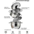thumbnail image 3 of VENTION Steamer Pot 30 cm, Food Steamer 3 Tier, Steam Pot Stainless Steel, 3 of 5