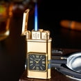 thumbnail image 1 of Lighter, 1.5*3.07 Inch Fuel-Free Electric Lighter Windproof Dual Arc Lighter Flameless Plasma Lighter PVD-Plating Wearproof Lighter Rechargeable USB Lighter with LED Battery Indicator, 1 of 9