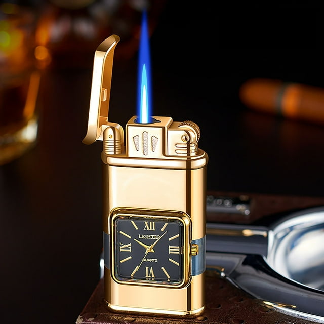 Lighter, 1.5*3.07 Inch Fuel-Free Electric Lighter Windproof Dual Arc Lighter Flameless Plasma Lighter PVD-Plating Wearproof Lighter Rechargeable USB Lighter with LED Battery Indicator