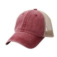 thumbnail image 4 of WHEANG Men Breathable Baseball Cap for Women Men Comfort Adjustable Summer Sun Hats for Women Daily Wear Outdoor Running Sports Cap Back Mesh Pre-Curved Visor Cap Red, 4 of 4