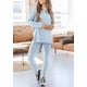 thumbnail image 4 of Conjunto de Dos Piezas para Mujer PRETTYGARDEN Azul Claro M, 4 of 8