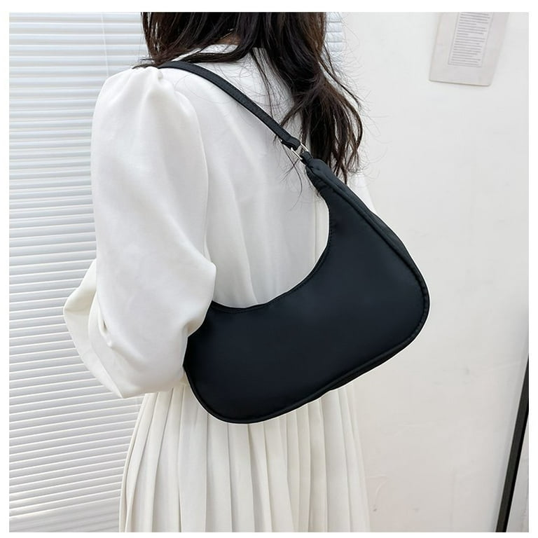 Simple Casual Handbags and Purses Women's Solid Color Underarm Bags  Versatile Shoulder Bags for Women(Purple) 
