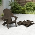 thumbnail image 4 of FOOWIN Folding HDPE Adirondack Chairs Set of 6, Coffee, 4 of 7