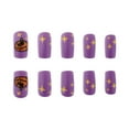thumbnail image 6 of Fofosbeauty 24pcs Press on Nails, Artificial Acrylic Nails for Salon Quality in Seconds,Square Frosted Wear Nails Purple Pumpkin, 6 of 10