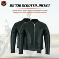 thumbnail image 2 of Daniel Smart S to 6XL Men’s Motorcycle Leather Jacket Scooter Leather Jacket with stripe detailing, 2 of 2