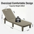 Techmilly Adjustable Patio Recliner Lounge Chair, Extra Wide Outdoor ...