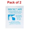thumbnail image 2 of Torbot Skin-Tac Adhesive Latex-Free Barrier Wipes - Non-Rubber Liquid, Clear & Hypoallergenic - Aid in Adhesion on Skin - Moisture-Sealed Travel-sized & Easy Application - 2 x 2" (MS407W) - Pack of 2, 2 of 6